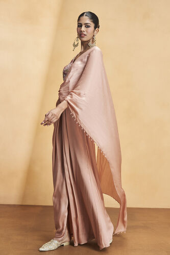 Ava Embroidered Saree Set - Old Rose, Old Rose, image 4